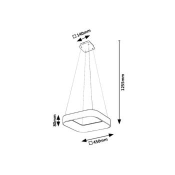 Pendul LED Rabalux 3927 Adeline 1800lm 3000-6000K gri