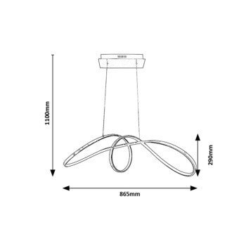 Pendul LED Rabalux 5358 Aisha 2600lm 4000K crom