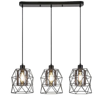 Pendul Rabalux 72113 Emrys E27 3x MAX 40W negru mat