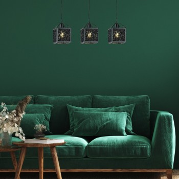 Pendul Rabalux 72219 Samilo E27 3x MAX 40W negru