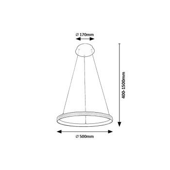 Pendul LED Rabalux 72258 Grete 2150lm 3000K negru