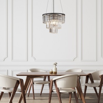 Pendul Rabalux 72265 Eloisa E27 3x MAX 25W negru