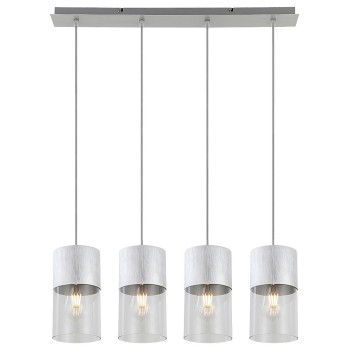 Pendul Rabalux 3156 Zelkova E27 4x MAX 40W aluminiu slefuit