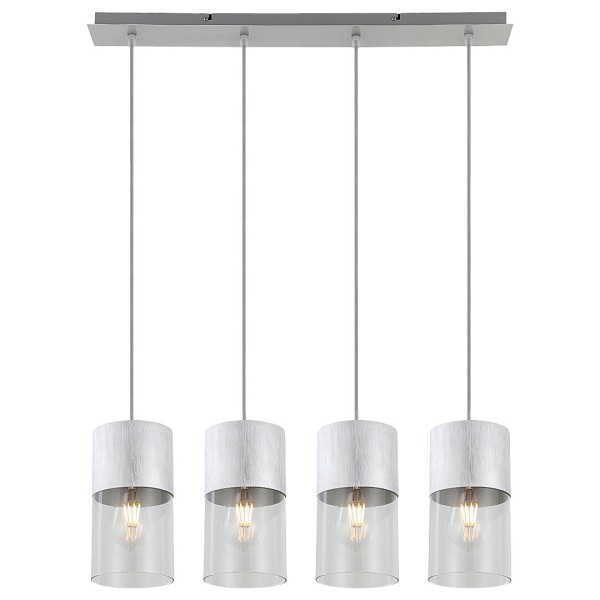 Pendul Rabalux 3156 Zelkova E27 4x MAX 40W aluminiu slefuit