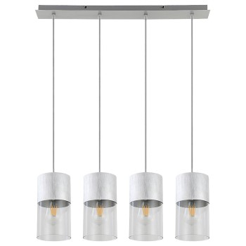 Pendul Rabalux 3156 Zelkova E27 4x MAX 40W aluminiu slefuit