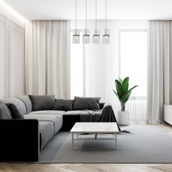 Pendul Rabalux 3156 Zelkova E27 4x MAX 40W aluminiu slefuit