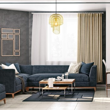 Pendul Rabalux 6228 Rowena E27 1x MAX 60W auriu