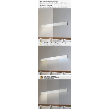 Pendul LED Rabalux 6670 Tithania 1920lm 2700-6500K aluminiu slefuit