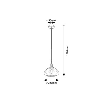 Pendul Rabalux 72021 Dvora E27 1x MAX 40W negru mat