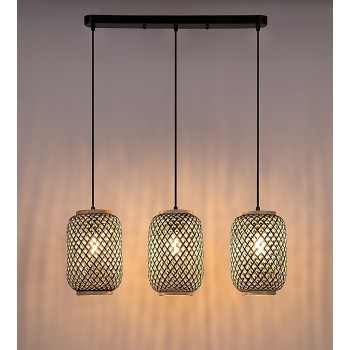 Pendul Rabalux 72093 Adalla E27 3x MAX 40W negru mat