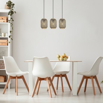 Pendul Rabalux 72093 Adalla E27 3x MAX 40W negru mat