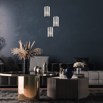 Pendul Rabalux 72255 Veness E27 3x MAX 40W negru mat