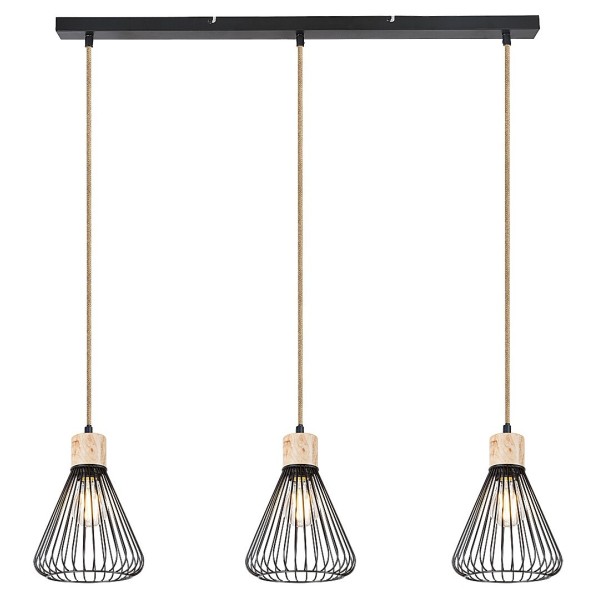 Pendul Rabalux 3149 Farfalle E27 3x MAX 40W negru