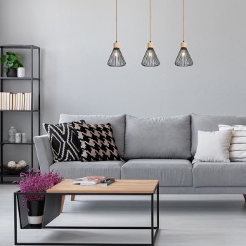 Pendul Rabalux 3149 Farfalle E27 3x MAX 40W negru