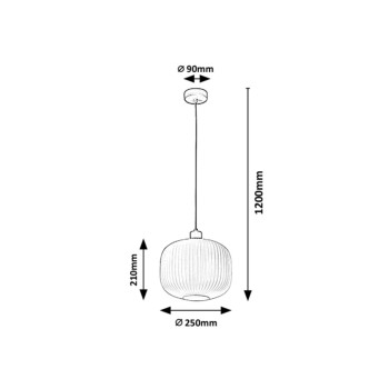 Pendul Rabalux 3970 Soraya E27 1x MAX 60W verde