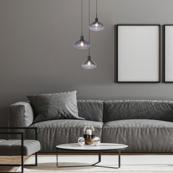 Pendul Rabalux 72023 Dvora E27 3x MAX 40W negru mat