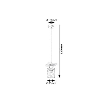 Pendul Rabalux 72081 Niylah E27 1x MAX 25W negru