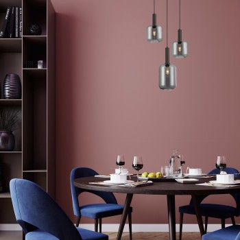 Pendul Rabalux 72103 Lissandra E27 3x MAX 40W negru mat