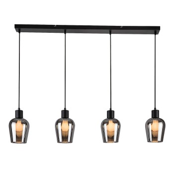 Pendul Rabalux 72271 Florian E27 4x MAX 40W negru mat