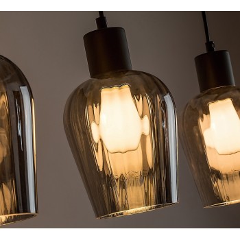 Pendul Rabalux 72271 Florian E27 4x MAX 40W negru mat