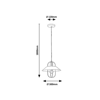 Pendul Rabalux 3519 Nesrin E27 1x MAX 40W auriu