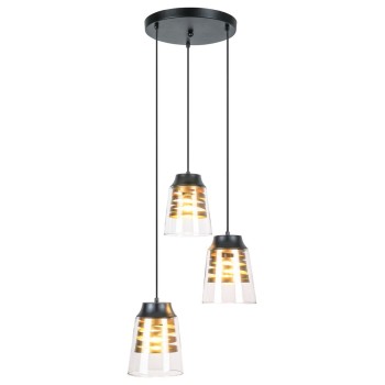Pendul Rabalux 3545 Zenaida E27 3x MAX 60W negru mat