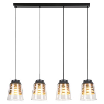 Pendul Rabalux 3544 Zenaida E27 4x MAX 60W negru mat