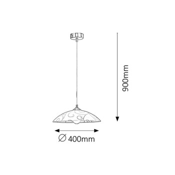 Pendul Rabalux 3856 Harmony Lux E27 1x MAX 60W cu model alb