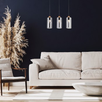 Pendul Rabalux 72123 Tanno E27 3x MAX 25W stejar