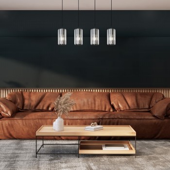 Pendul Rabalux 72256 Veness E27 4x MAX 40W negru mat