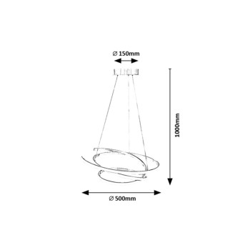 Pendul LED Rabalux 72020 Esilda 2200lm 4000K crom satin