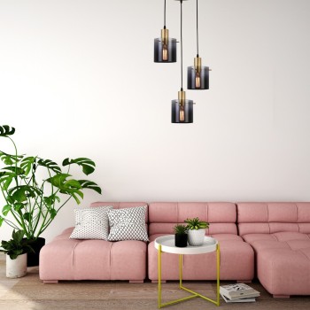 Pendul Rabalux 5223 Donati E27 3x MAX 40W auriu