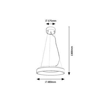 Pendul LED Rabalux 72001 Ceilo 3150lm "3000
-6500"K negru