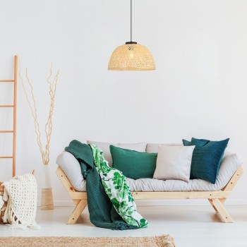 Pendul Rabalux 72025 Rattan E27 1x MAX 25W negru