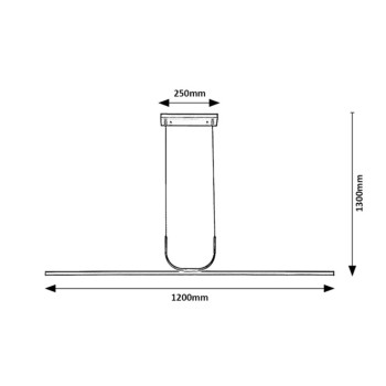Pendul LED Rabalux 72127 Elia 1150lm 3000K negru mat