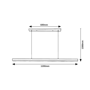 Pendul LED Rabalux 72128 Tariq 1650lm 4000K negru mat