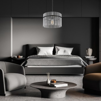 Pendul Rabalux 72261 Inesa E27 1x MAX 40W negru mat