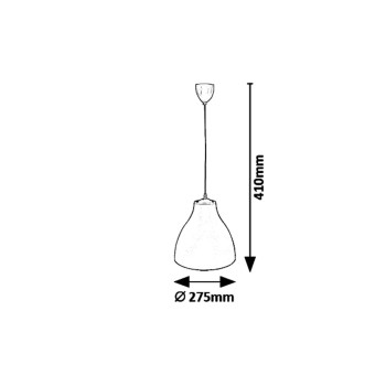 Pendul Rabalux 5060 Morris E27 1x MAX 40W gri