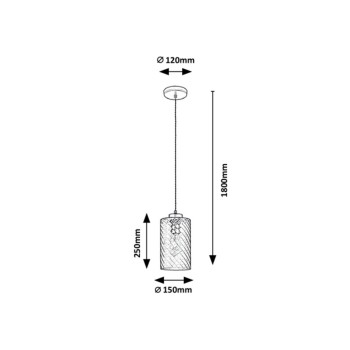 Pendul Rabalux 5228 Sheila E27 1x MAX 40W auriu