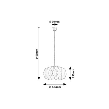 Pendul Rabalux 72003 Ormini E27 1x MAX 25W alb mat