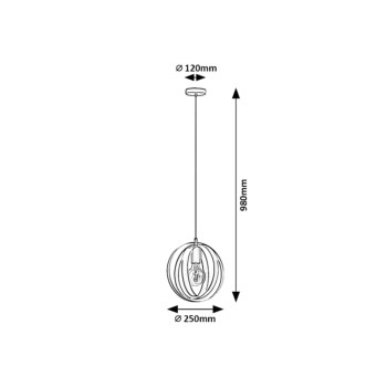 Pendul Rabalux 5360 Cortado E27 1x MAX 40W negru