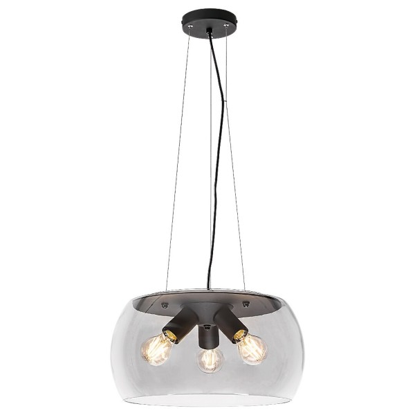 Pendul Rabalux 3190 Ursula E27 3x MAX 40W negru