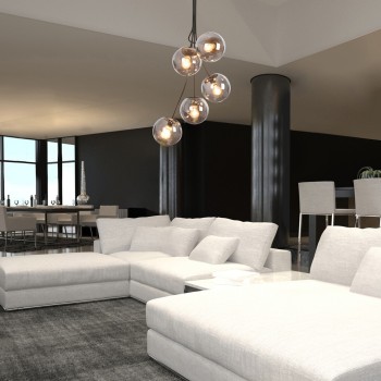 Pendul Rabalux 3508 Glory E14 5x MAX 40W negru mat