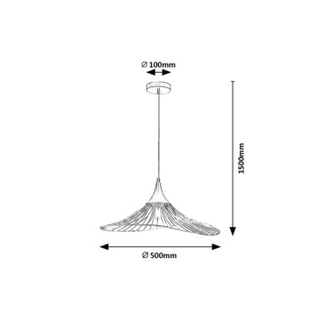 Pendul Rabalux 72004 Sombero E27 1x MAX 60W negru mat