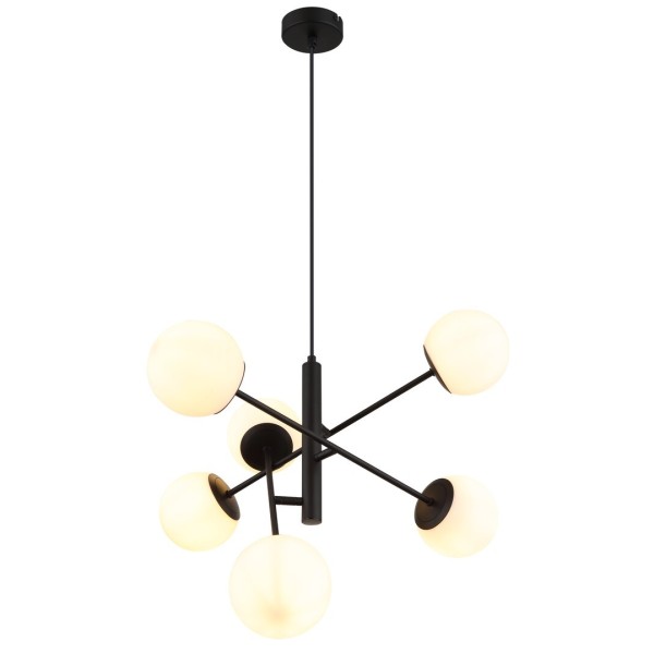 Pendul Rabalux 72194 Meduza E14 6x MAX 20W negru mat