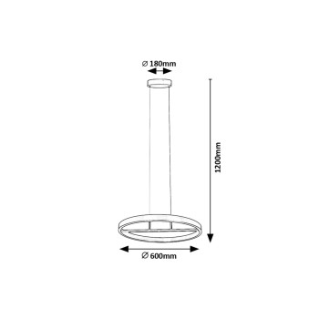 Pendul LED Rabalux 72221 Thric 3500lm 3000K negru/ auriu