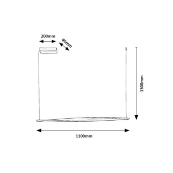 Pendul LED Rabalux 72234 Elvio 2150lm 3000K crom satin