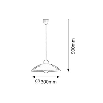 Pendul Rabalux 1848 Bloomy E27 1x MAX 60W alb