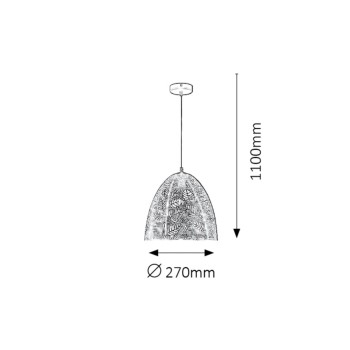 Pendul Rabalux 2277 Manorca E27 1x MAX 40W negru