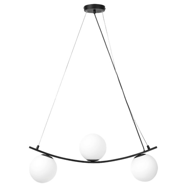 Pendul Rabalux 3469 Aslan E14 C37 3x MAX 5W negru mat